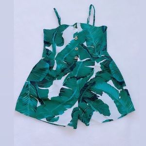 Girls SHEIN tropical print romper
